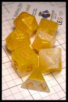 Dice : Dice - Dice Sets - Halfsies Luminous Blessed Yellow and Clerical White GKG 247 - JA Collection Feb 2024